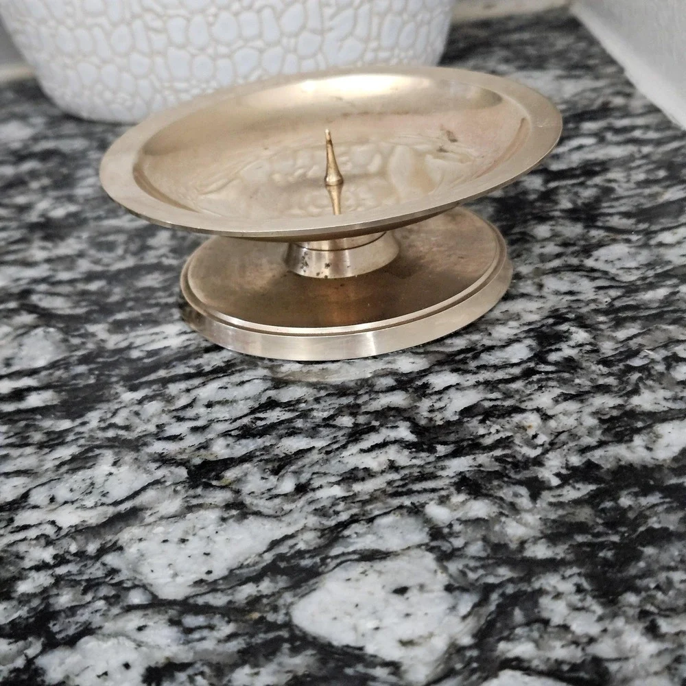 Vintage brass candleholder‎ metal
